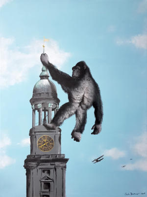 King Kong in Hamburg, Acryl auf Leinwand 60 x 80 cm | © Carlo Büchner
