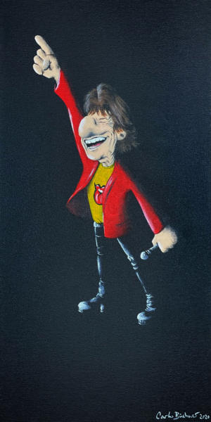 Mick Jagger, Acryl auf Leinwand 40 x 80 cm | © Carlo Büchner
